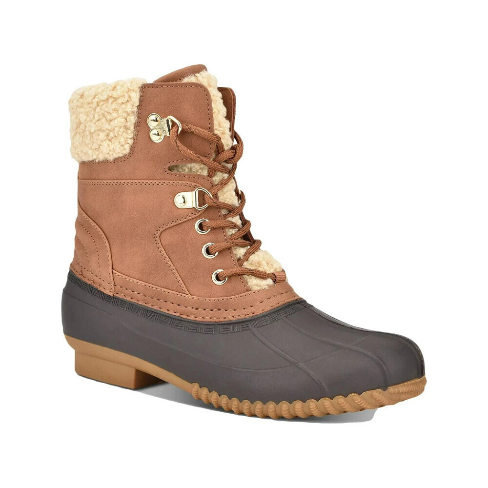 Tommy Hilfiger Rainah Women's US 6 Brown Round Toe Ankle Duck Boots LION373